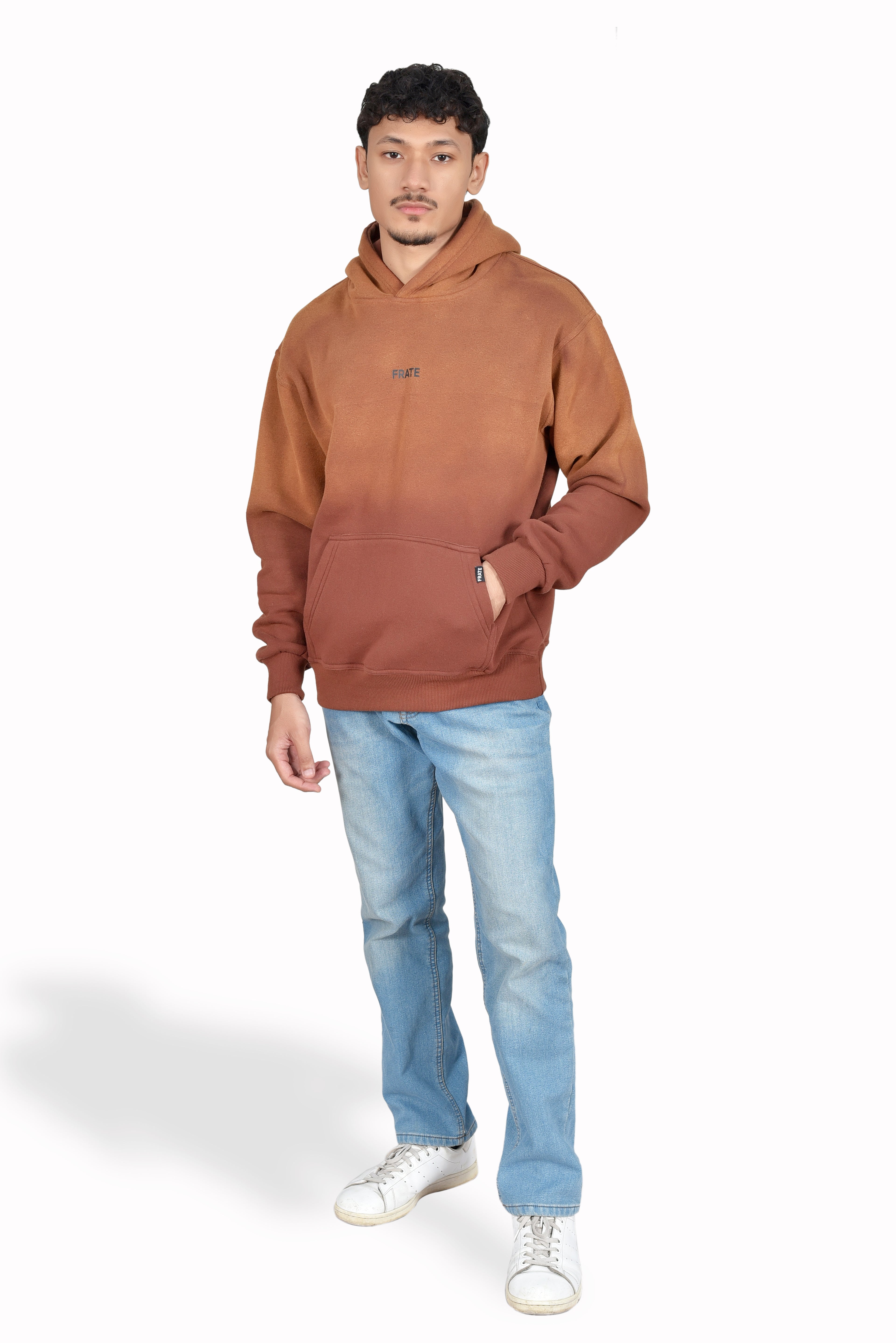 Brown Sunfade Washed Hoodie