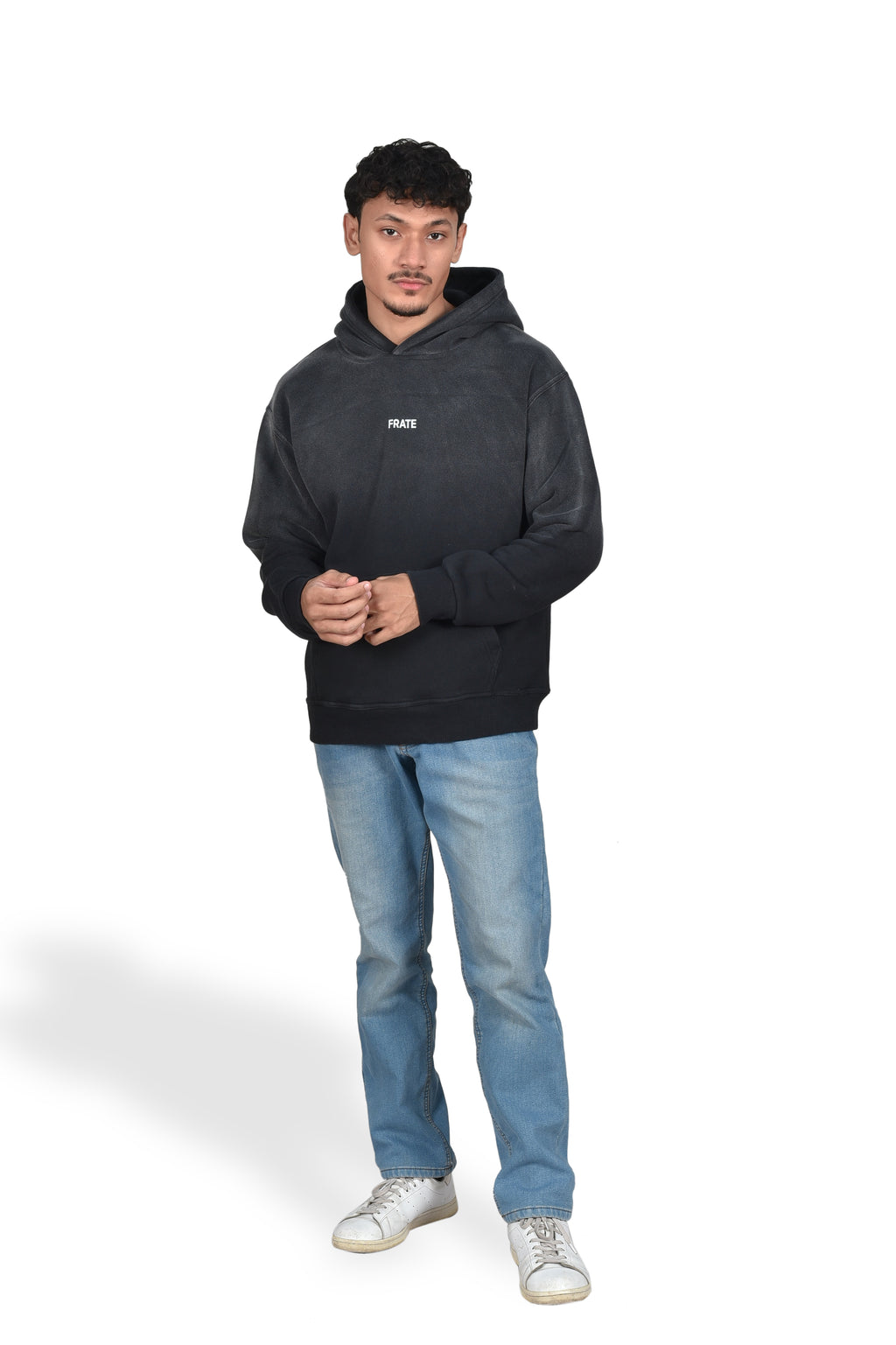 Black Sunfade Washed Hoodie