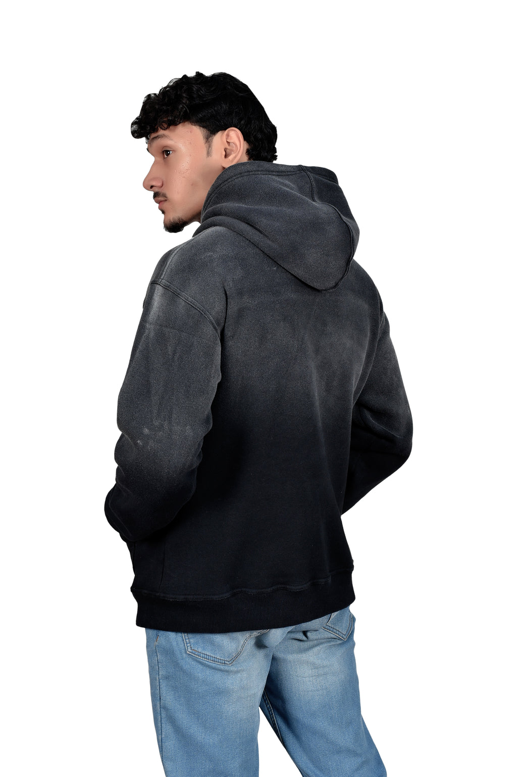 Black Sunfade Washed Hoodie