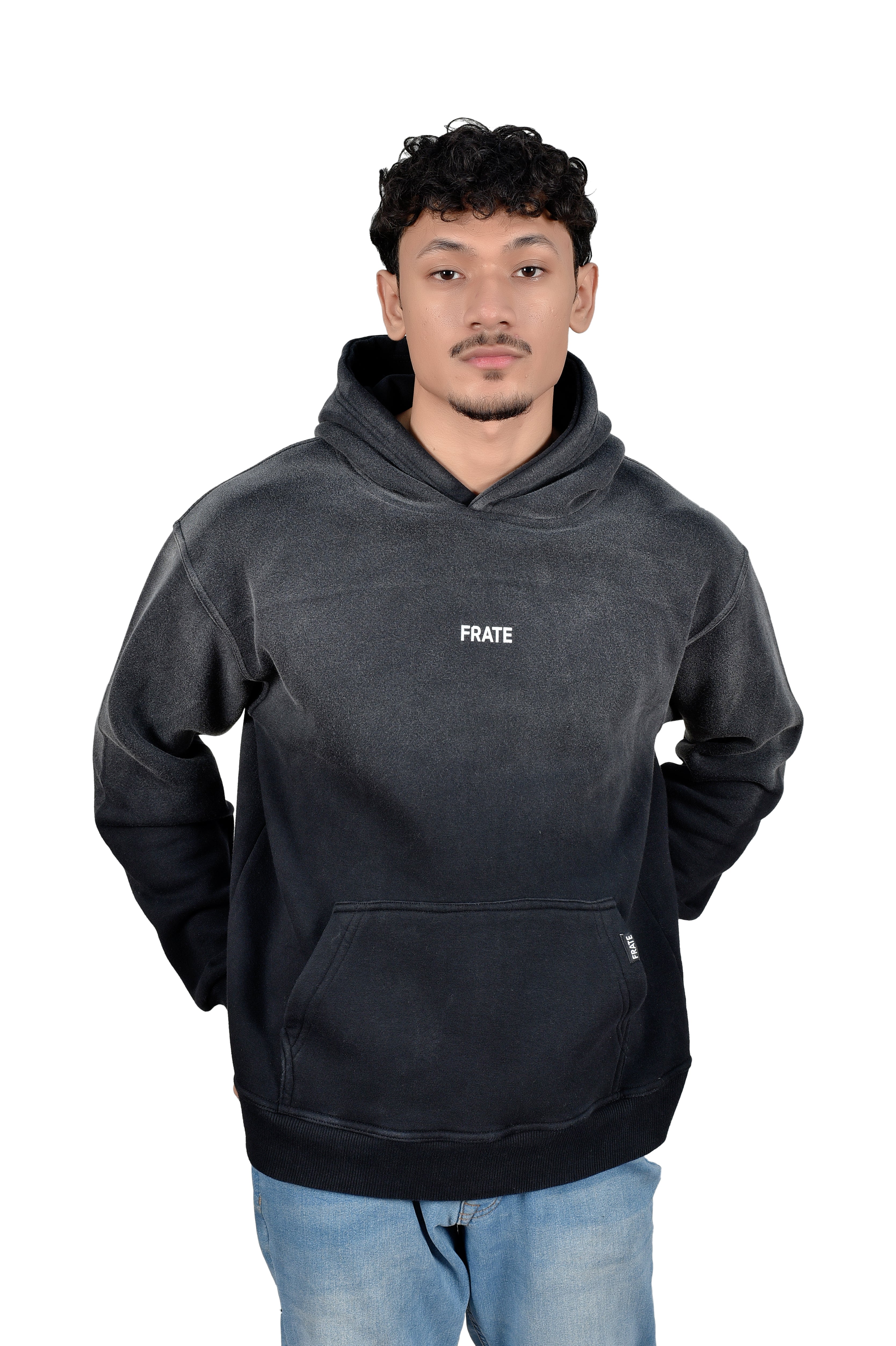 Black Sunfade Washed Hoodie